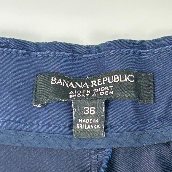 Banana Republic Shorts Mens Size 36* Aiden Blue Chino Stretch Casual - Picture 9 of 12